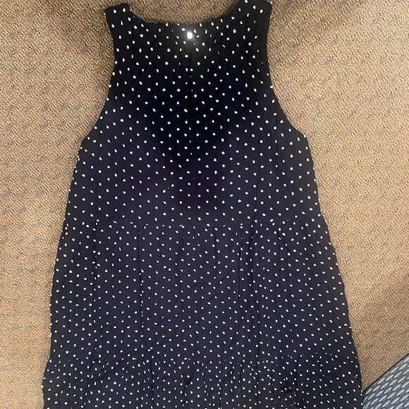 Loft navy blue and white polka dot dress - Picture 4 of 4